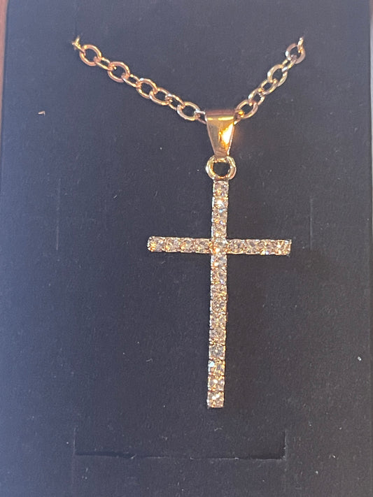 women's cross necklace with box