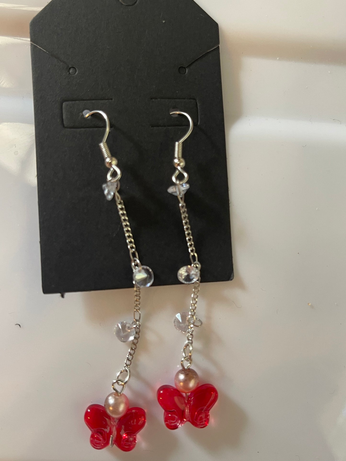 red Butterfly earrings